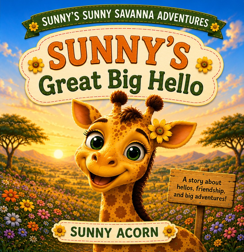 Sunny the giraffe in the savanna